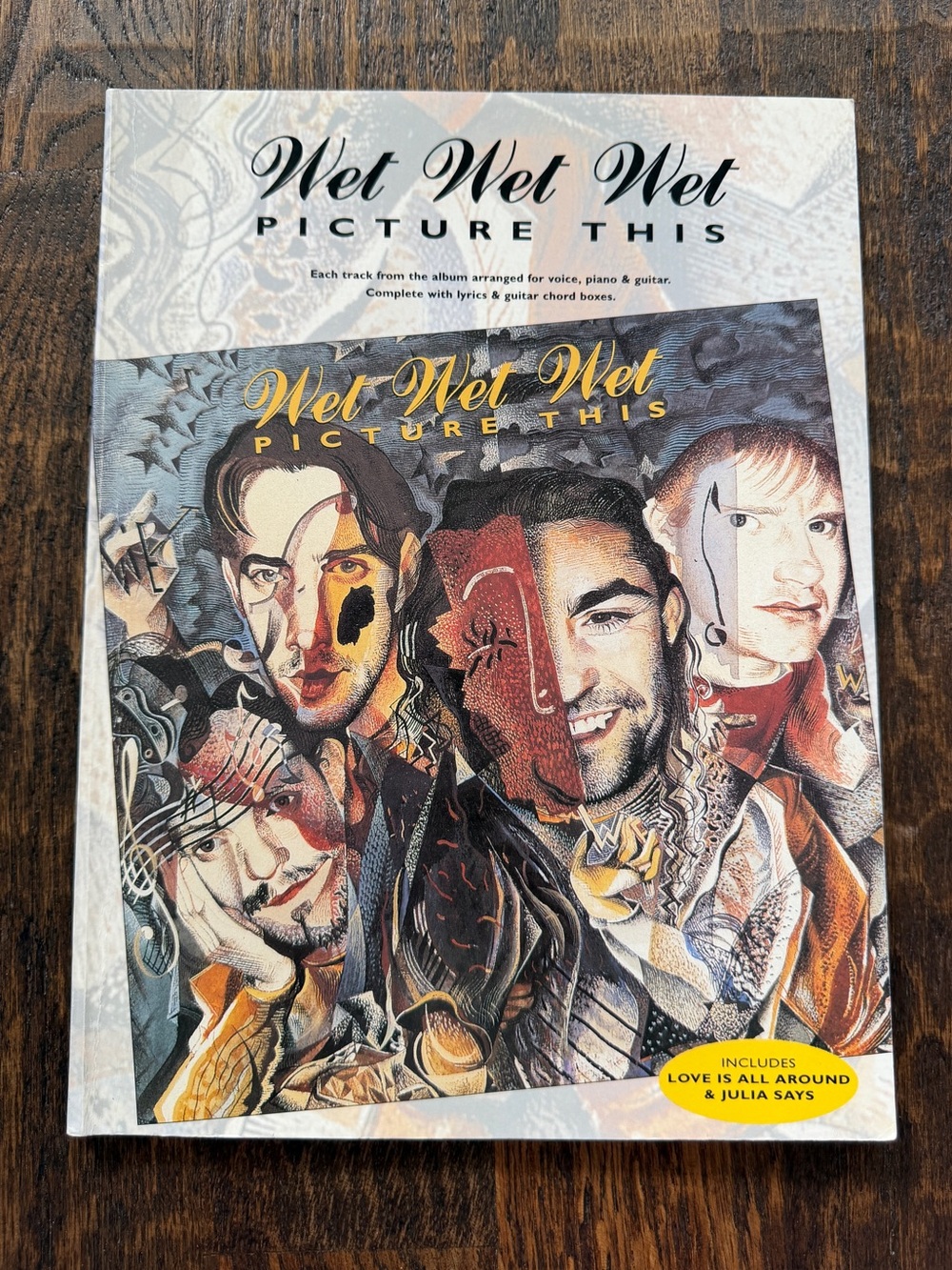 Wet Wet Wet Picture This Songbook Music UK Edition 1995 Piano Vocal Guitar PVG
